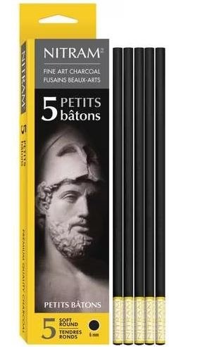 3895 nitram houtskool rond zacht 6 mm