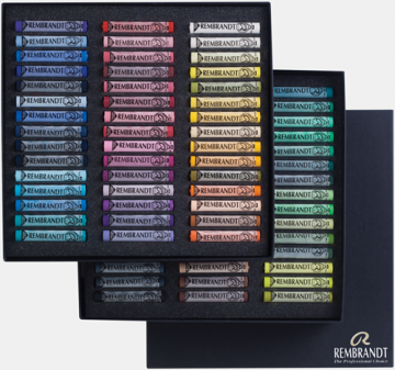 3943rembrandt set met 90 pastels landschap