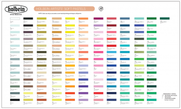 3956 holbein softpastels kleurenkaart