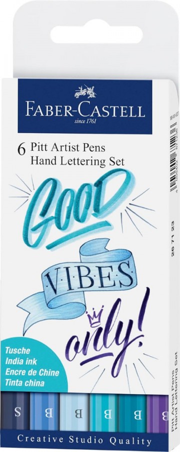 3970 faber castell artist pens hand levvering set good vibes only