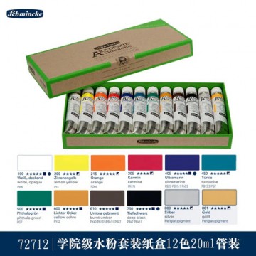 4002 schmincke akademie gouache 12 tubes van 20 ml