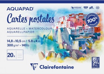 4011 aquapad bloc aquarelle carte postales