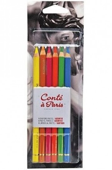 4012lefranc bourgeois conte pastel pencil bright hues set