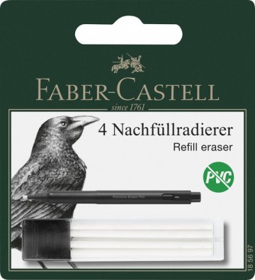 4115 faber castell 4 reservegummen voor precisiegummen