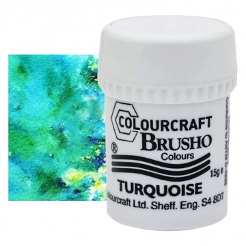 4173brusho crystal watercolours turquoise 15gr bottle 0