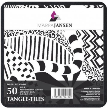 4194 marpa jansen zentangle pad zwart 50 vel