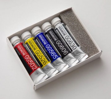4214 holbein gouache 5 tubes 5 ml