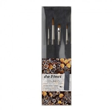 4268da vinci set of 4 colineo watercolour brushes cotton case series 4068