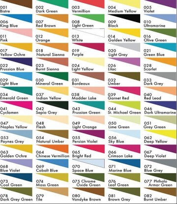 4276 conte carre color chart