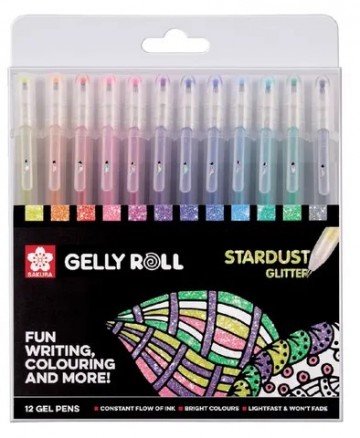 4311 sakura gellyrol stardust 12 gelpennen glitter
