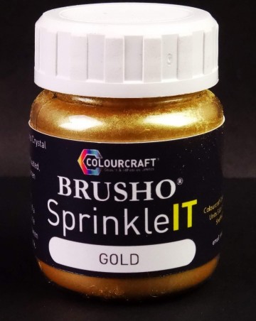 4334 brusho sprinkleit metallic gold