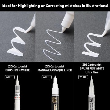 4350 2 kuretake white pen set