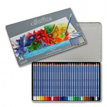 4355 cretacolor marino 36 aquarelpotloden in blik