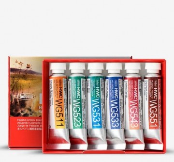 4361 holbein granulating water color set landscape