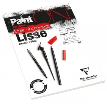 4386 clairefontaine paint on lisse a3