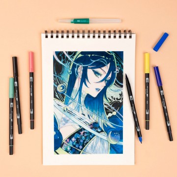 4388 tombow abt dual brush manga set moon