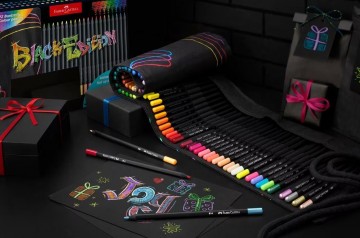 4420 faber castell 72 black edition in roletui 6