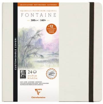 4435 clairefontaine aquarelboek 21x21cm