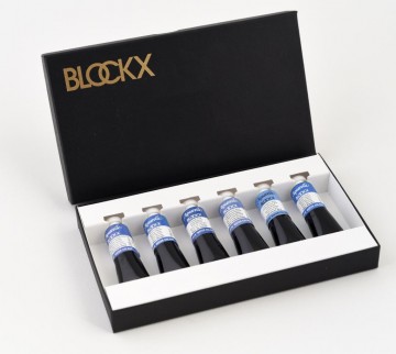 4440 blockx aquerel set 6 tubes blauw