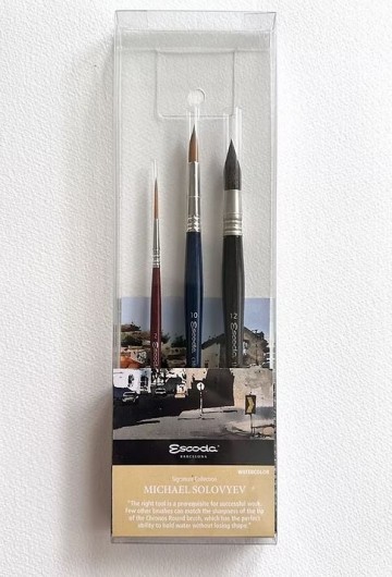 4480 escoda set micheal soloyev 3 aquarelpenselen