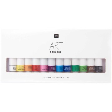 4494 rico art gouache 6 12 tubes 12 ml basiskleuren