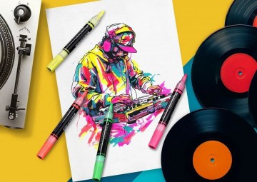 4503 faber castell black edition acryl marker neon 5