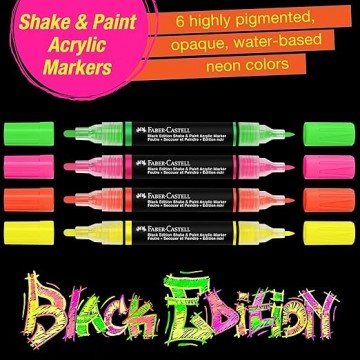 4503 faber castell black edition acryl marker neon 6