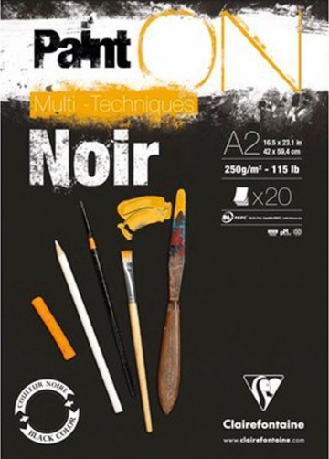 4504 clairefontaine paint on zwart a2