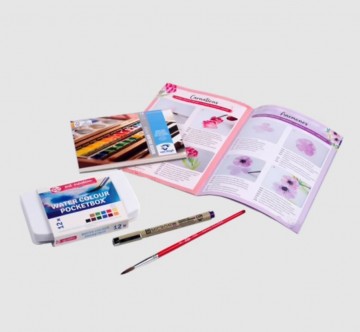 4505 talens floral watercolour set 4