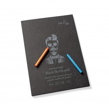 4519 smlt black sketch pad a4 185 gram 50 vel 1