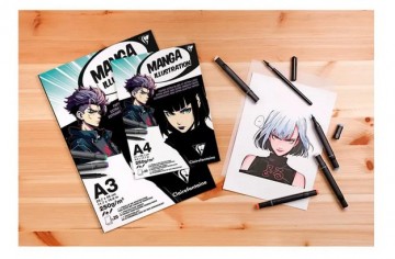 4526 clairefontaine manga illustratie blok a4 250 gram 20 vel 2