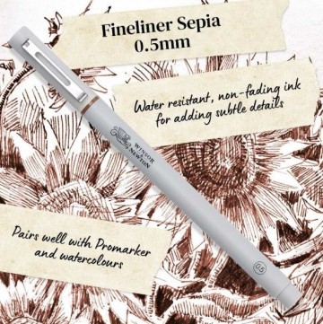4533 winsor newton fineliners sepia 2