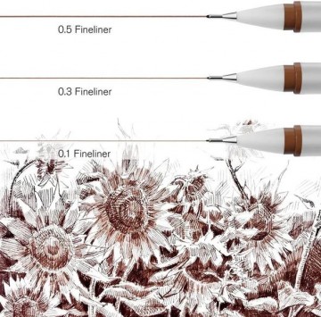 4533 winsor newton fineliners sepia