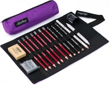 4534 cretacolor roletui met schetsset 11 potloden en accessoires 1