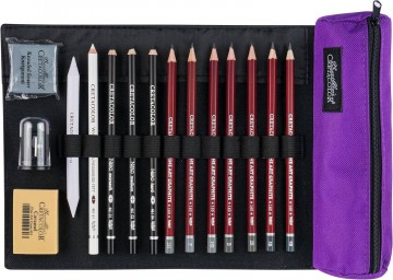 4534 cretacolor roletui met schetsset 11 potloden en accessoires 2