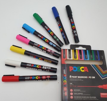 4562 posca paintmarkers 3m basiskleuren