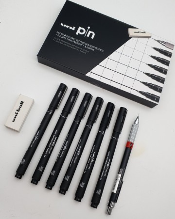 4564 uni pin fineliners vulpotlood 2