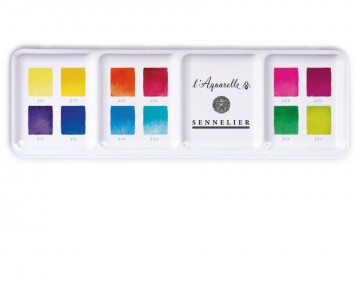 4625 sennelier l aquarelle 12 couleurs intense intense kleuren