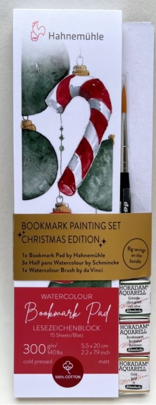 4647 hahnemuhle bookmark aquarel christmas
