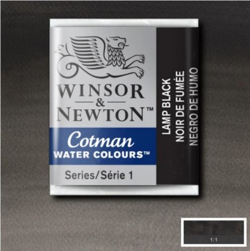4656 winsor newton cotman aquarelverf lamp black 0