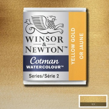 4656 winsor newton cotman aquarelverf yellow gold