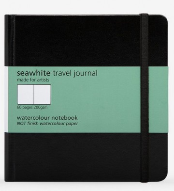 4669 seawhite travel journal watercolour 14x14 cm 200 gram 60 bladzijden 1