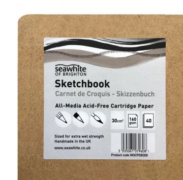 4680 seawhite tekenboek met hardboard cover 30 x 30 cm 240 gram 20 vel 2