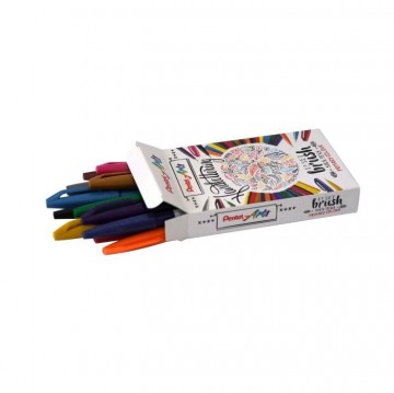 4693 pentel brush sign ses15c 12 set primary colour 4