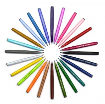 4695 pentel brush sign ses15c 24 set rainbow pack 2