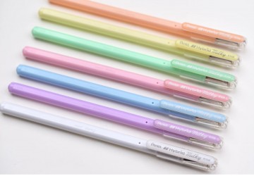 4696 pentel gelroller milky pastel 7