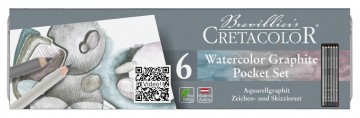 4741 cretacolor watercolour graphite set 6 watercolour graphite pencils 1