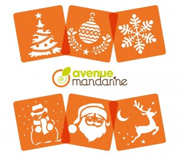 4751 mandarine sjablonen kerst 6 stuks 2
