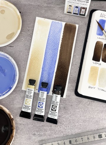 4761 daniel smith aquarelverf 3x5 ml set architectural 2