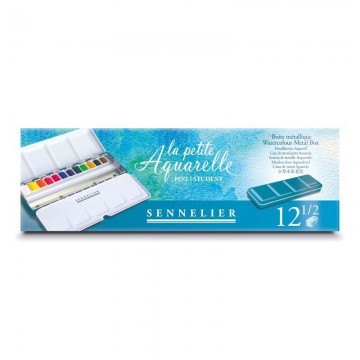 4778 boite metal la petite aquarelle 12 1 2 godets aquarelle fine sennelier watercolour